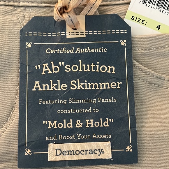 Democracy Tan Ankle Skimmers Pants Size 4 - Picture 7 of 12
